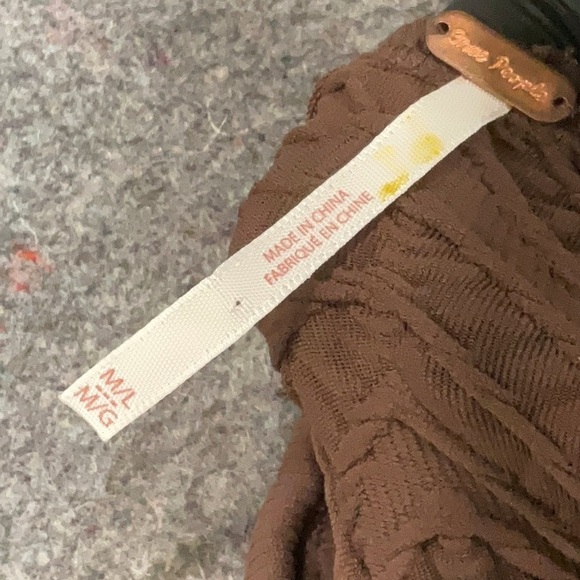 Free People Midi Sweater Dress Gabby Seamless Brown Stretchy Boho - M - Picture 6 of 7